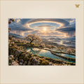 The Orchard Beneath the Halo Storm — grand format 100 × 70 cm