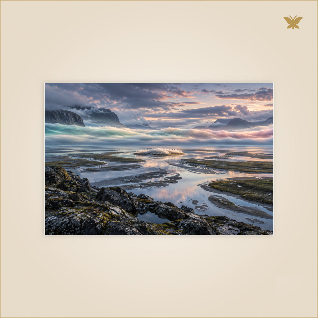 The Estuary of Sleeping Aurorae — petit format 90 × 60 cm