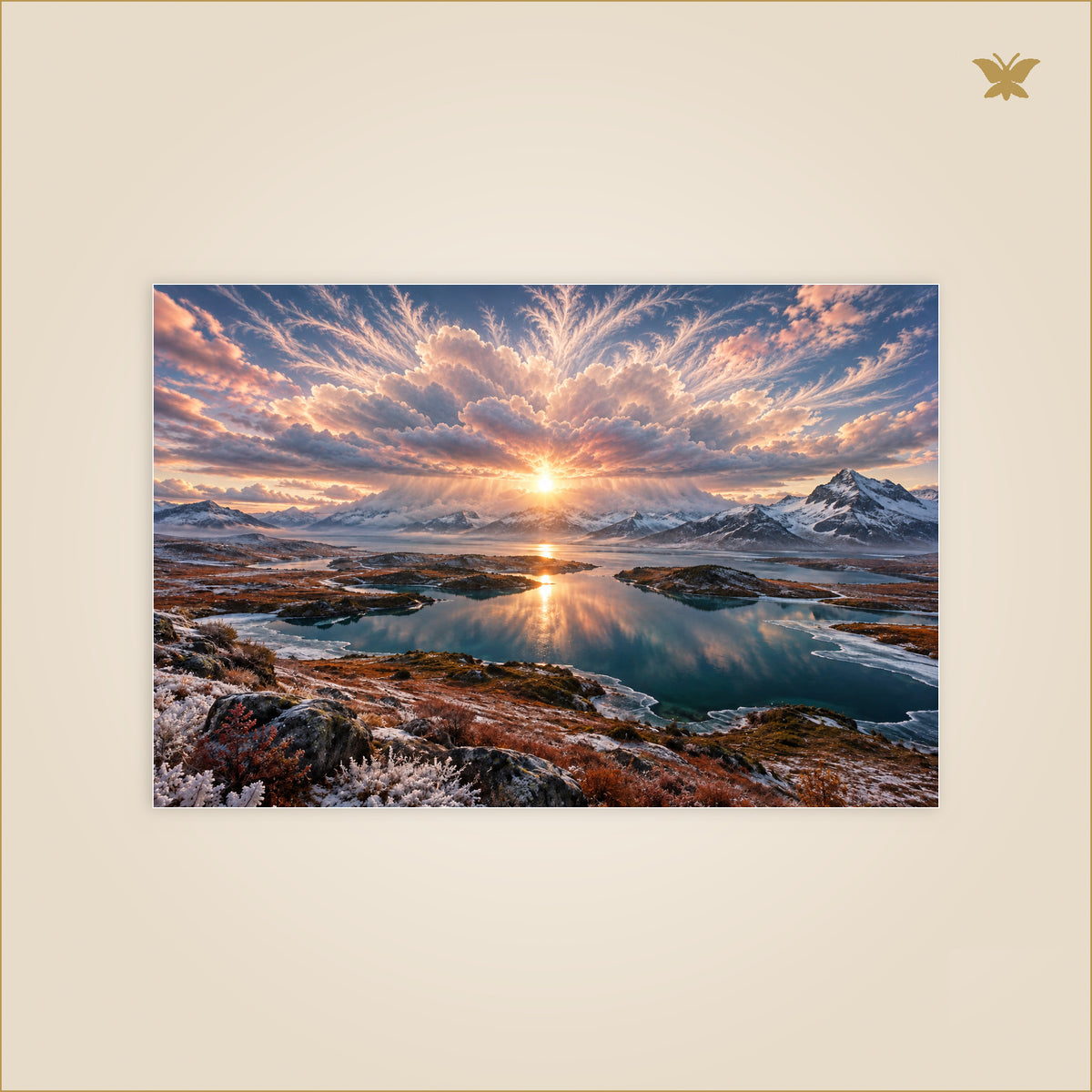 The Horizon Where Winter Flowered — petit format 90 × 60 cm