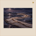 The Indigo Fold After Rain — grand format 100 × 70 cm