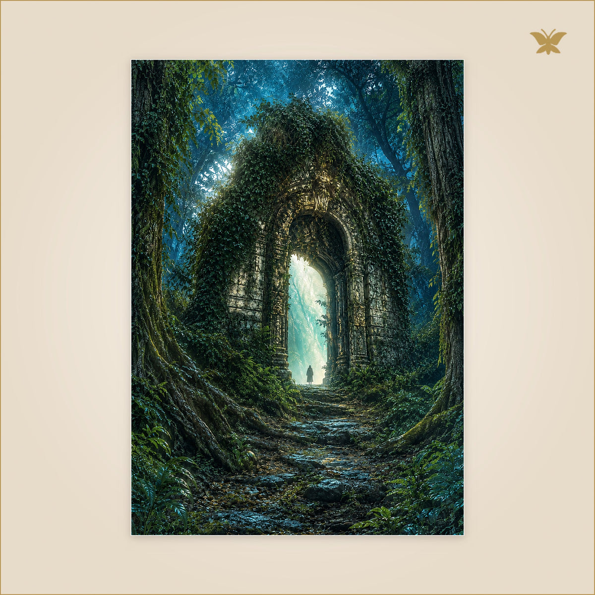 The Gate Beneath the Ivy — grand format 70 × 100 cm
