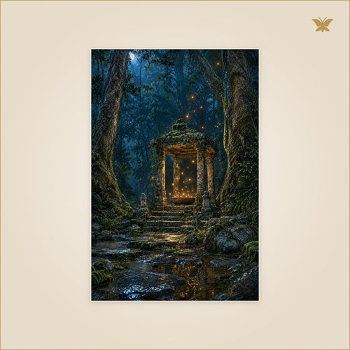 Shrine of the Last Fireflies — petit format 60 × 90 cm