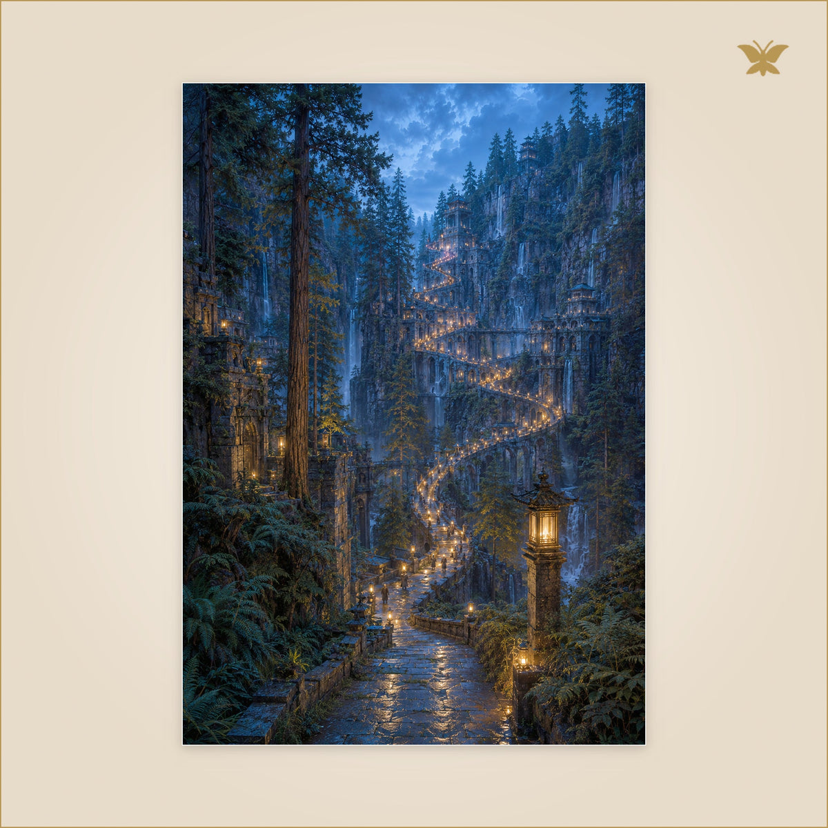 The Lantern Procession — grand format 70 × 100 cm