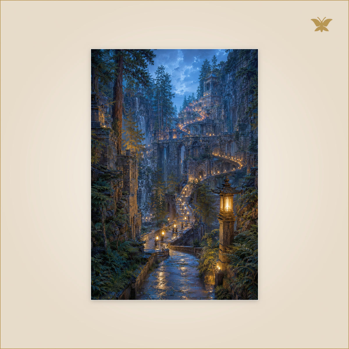 The Lantern Procession — petit format 60 × 90 cm