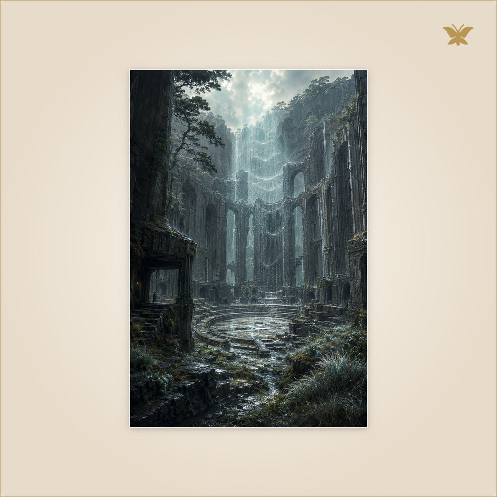 The Oracle in the Rain — petit format 60 × 90 cm