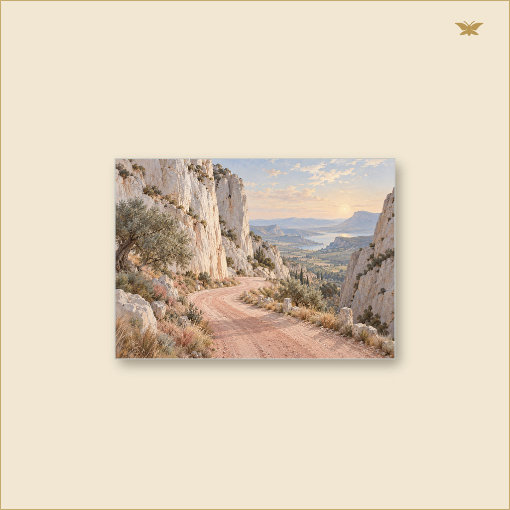 The Rose Earth Pass — tableau aluminium, mockup grand format
