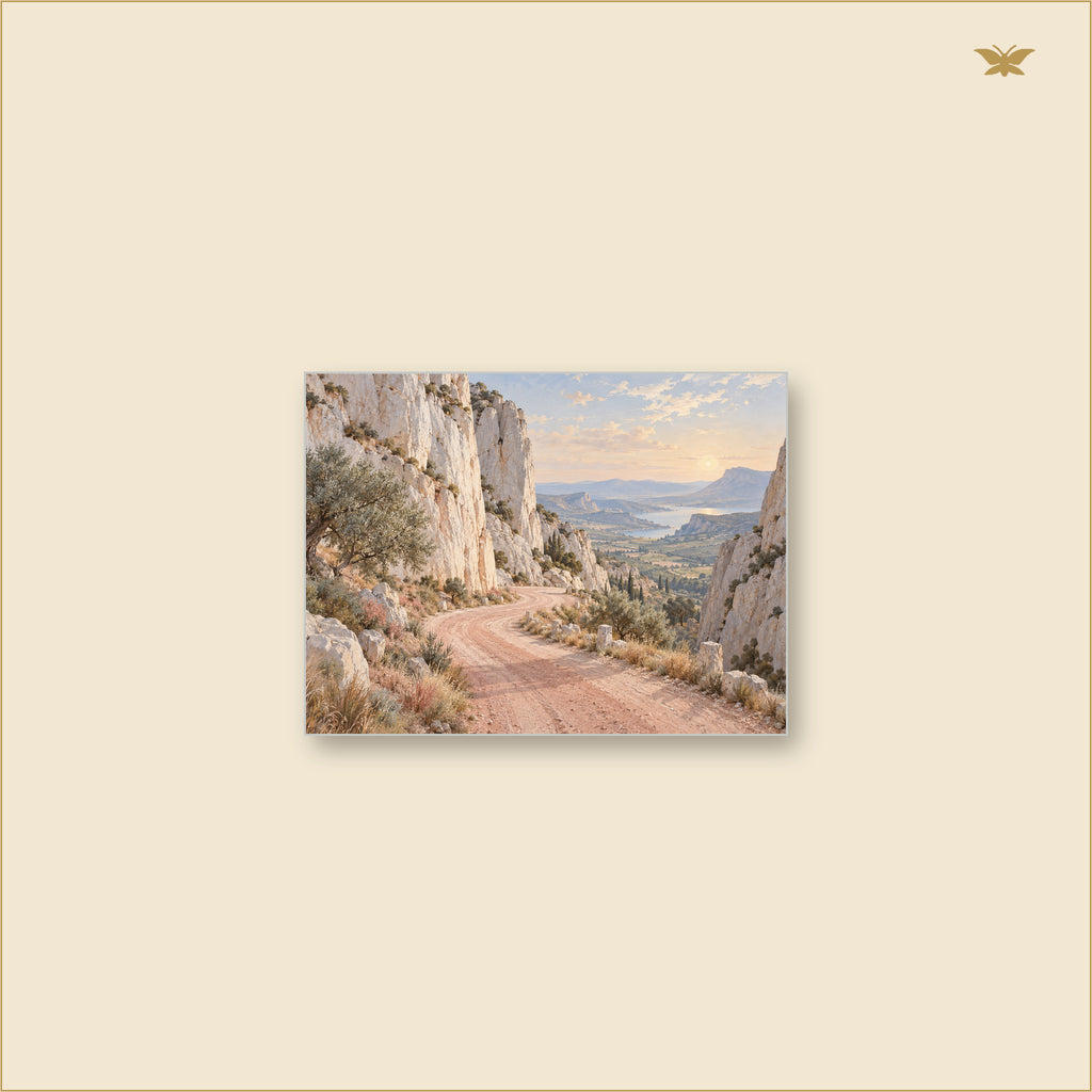 The Rose Earth Pass — tableau aluminium, mockup petit format